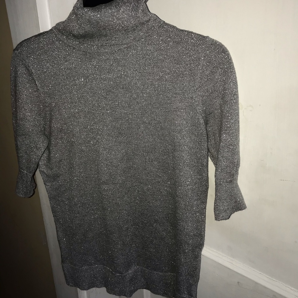 Liz Claiborne metallic turtleneck sweater